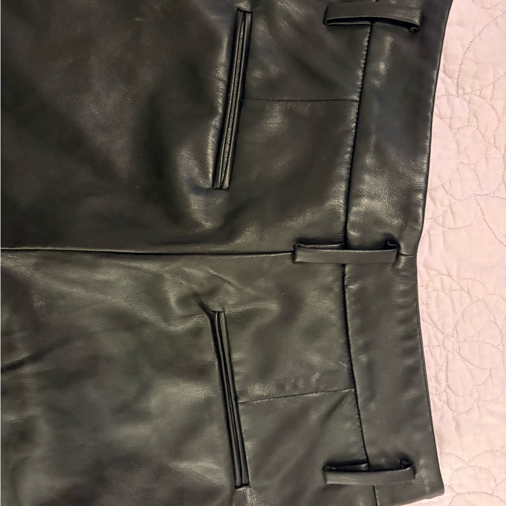 Ann Taylor Black Leatherette Trousers - Picture 7 of 7